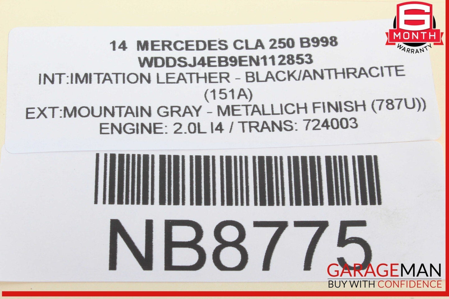 12-20 Mercedes W117 CLA250 SLK250 SLC300 Right Side Exterior Door Handle OEM