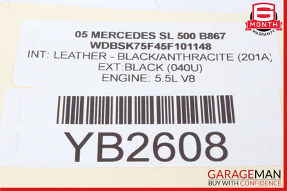 03-12 Mercedes R230 SL500 CLK500 Front Right Side Window Regulator Motor Unit