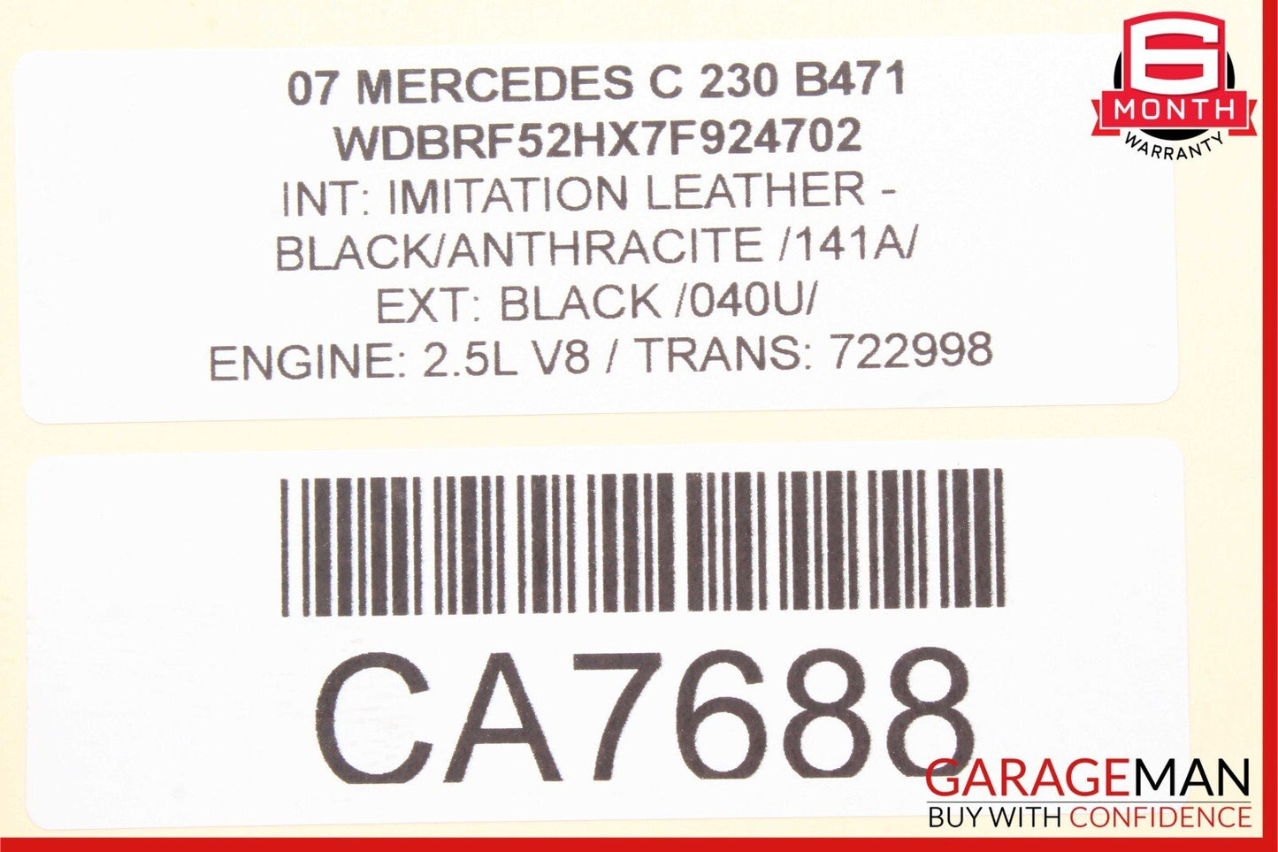 06-11 Mercedes W203 C230 E350 Engine Motor Brake Vacuum Pump 2722300465 OEM