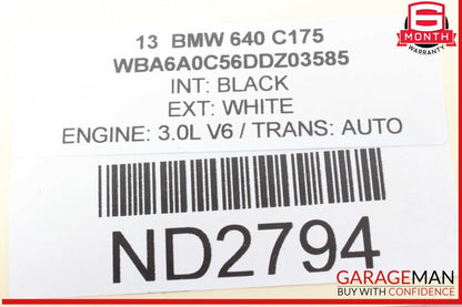 12-18 BMW 640i 650i Rear Right Passenger Side Door Lock Latch Actuator 7202148