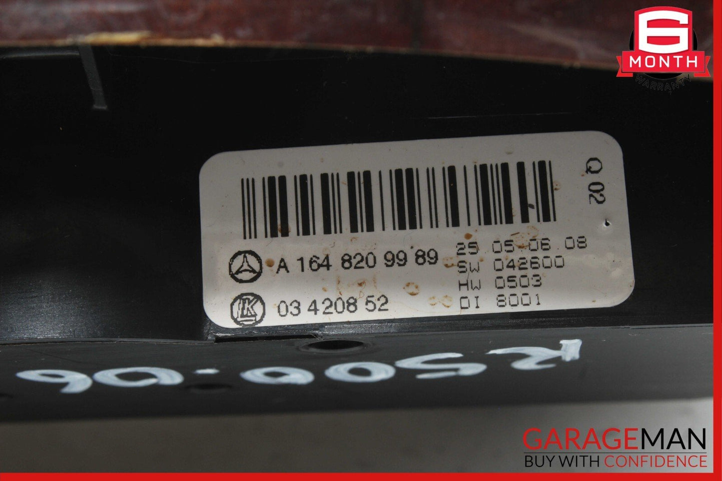 06-11 Mercedes W251 R500 ML450 GL450 Rear A/C Heater Climate Control Switch OEM