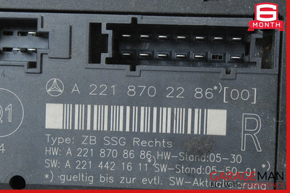 07-09 Mercedes W221 S550 Front Right Passenger Side Under Seat Control Module
