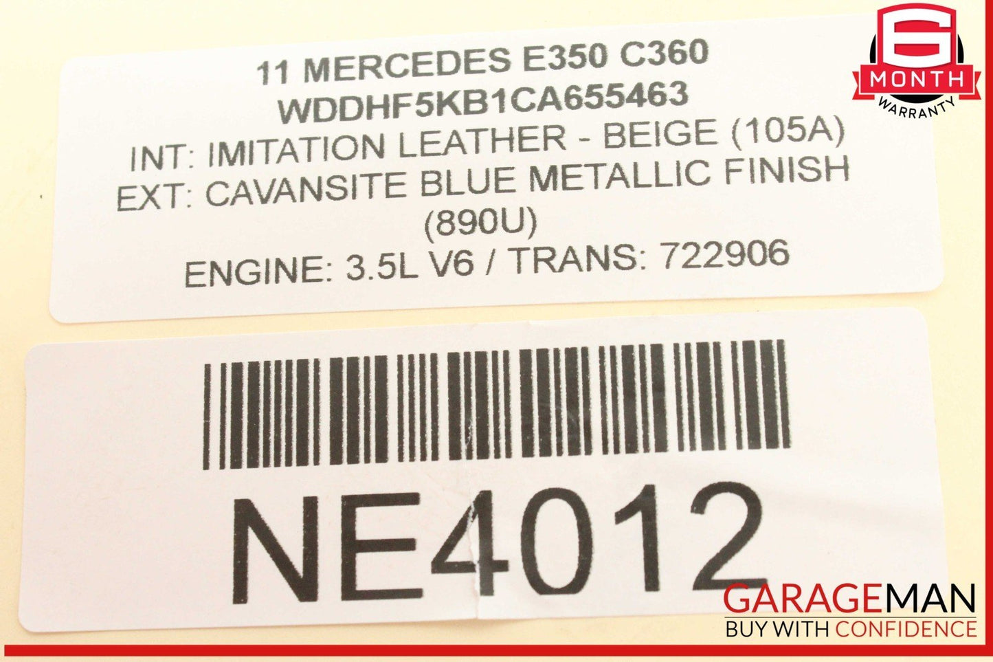 05-15 Mercedes W212 E350 GL450 Air Injection Smog Pump 0001405185 OEM