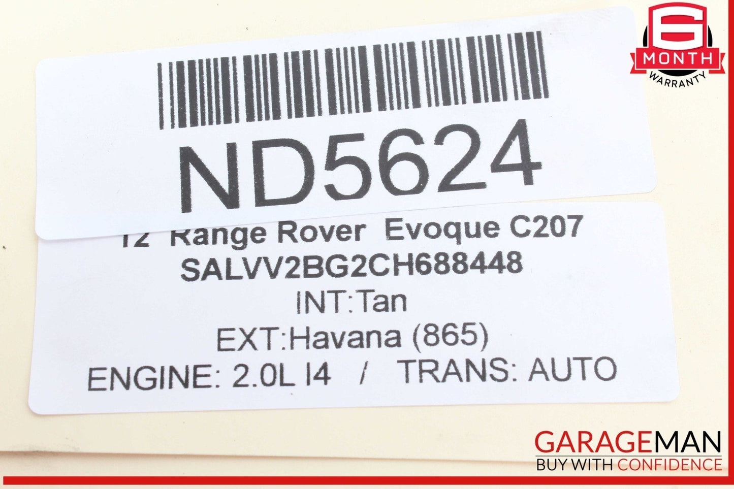 12-13 Range Rover Evoque Air Intake Cleaner Filter Box BJ329600BB OEM