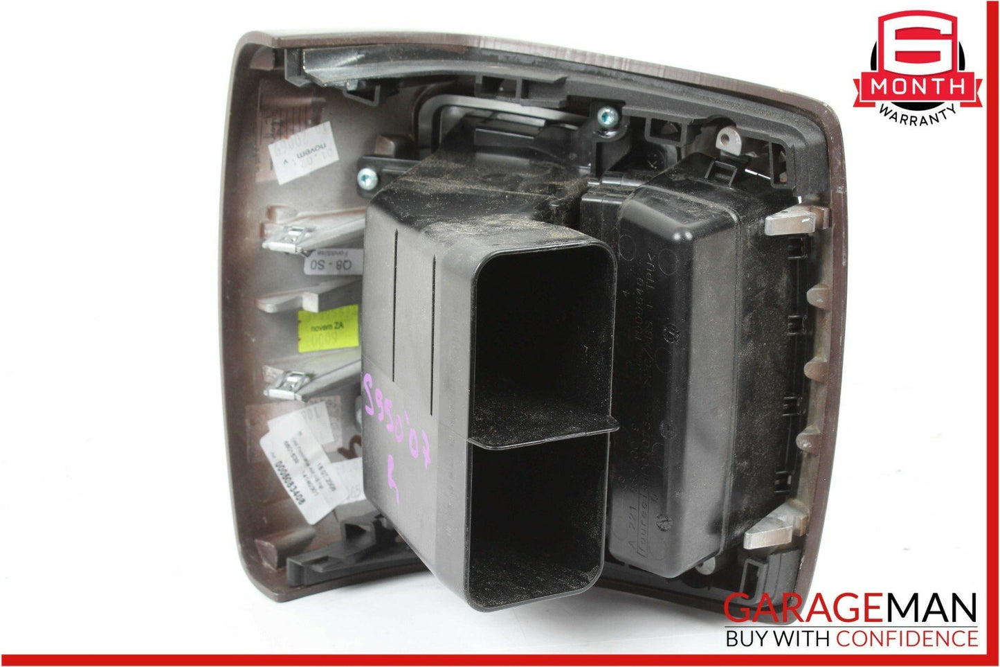 07-13 Mercedes S550 Rear Center Console A/C AC Air Vent Grille Panel Trim Wood