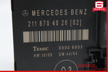 03-09 Mercedes W211 E350 E550 E63 AMG Rear Left Side Door Control Module Unit