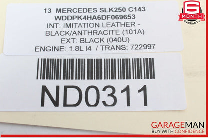 12-20 Mercedes R172 SLK250 Left Convertible Top Main Drive Lift Cylinder OEM