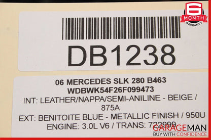 06-11 Mercedes SLK280 C280 7G Automatic Transmission Assembly 722.999 RWD 163k