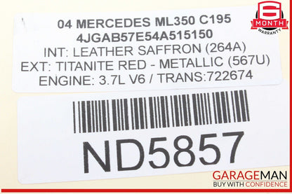 98-05 Mercedes W163 ML350 ML320 ML500 Axle CV Half Shaft Rear Right or Left OEM