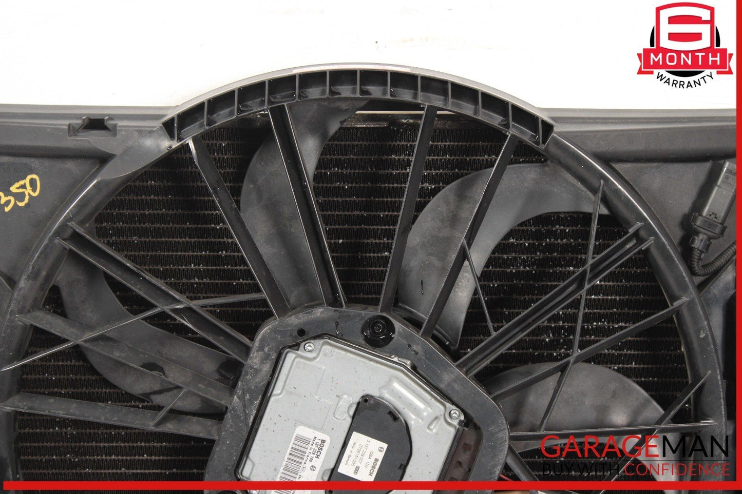03-09 Mercedes W211 E350 Engine Motor Cooling Fan Radiator A/C Condenser Assy