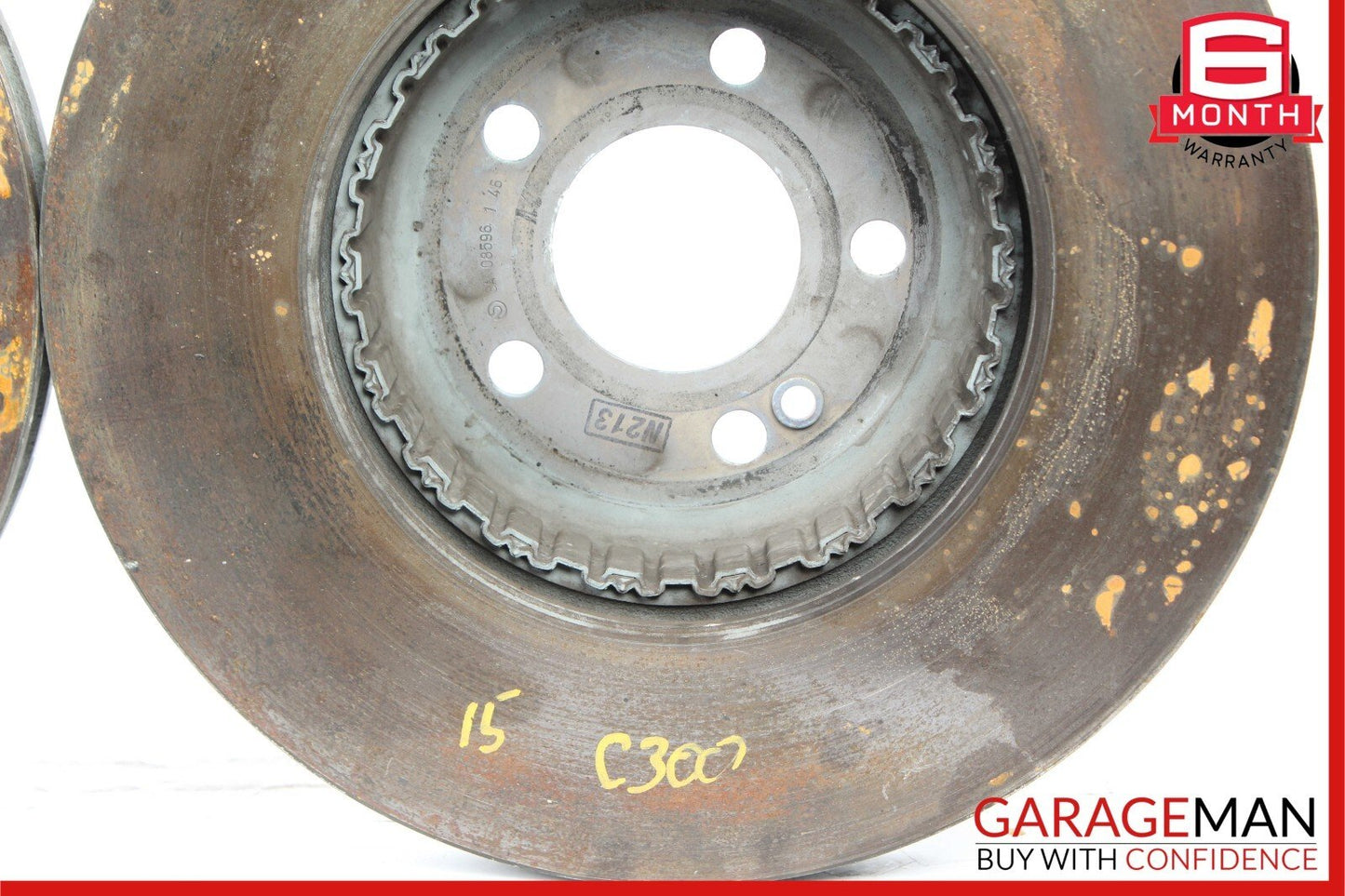 15-20 Mercedes W205 C300 C350e Front Left & Right Side Brake Rotor Disc Set of 2