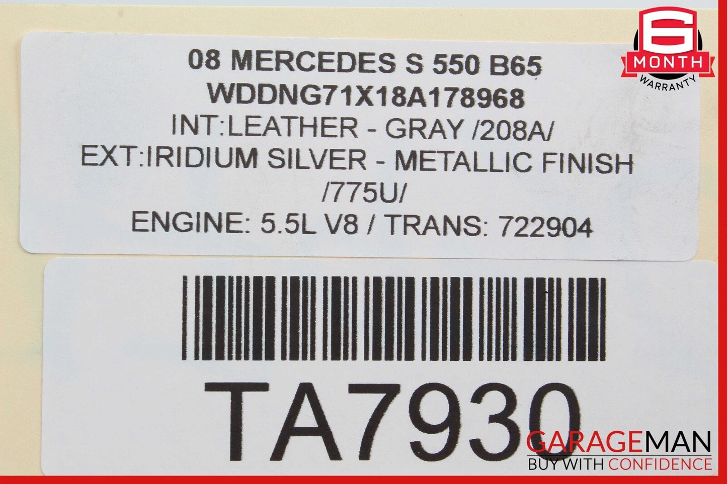 07-13 Mercedes W221 S550 CL600 Front Left Side Suspension Upper Control Arm OEM