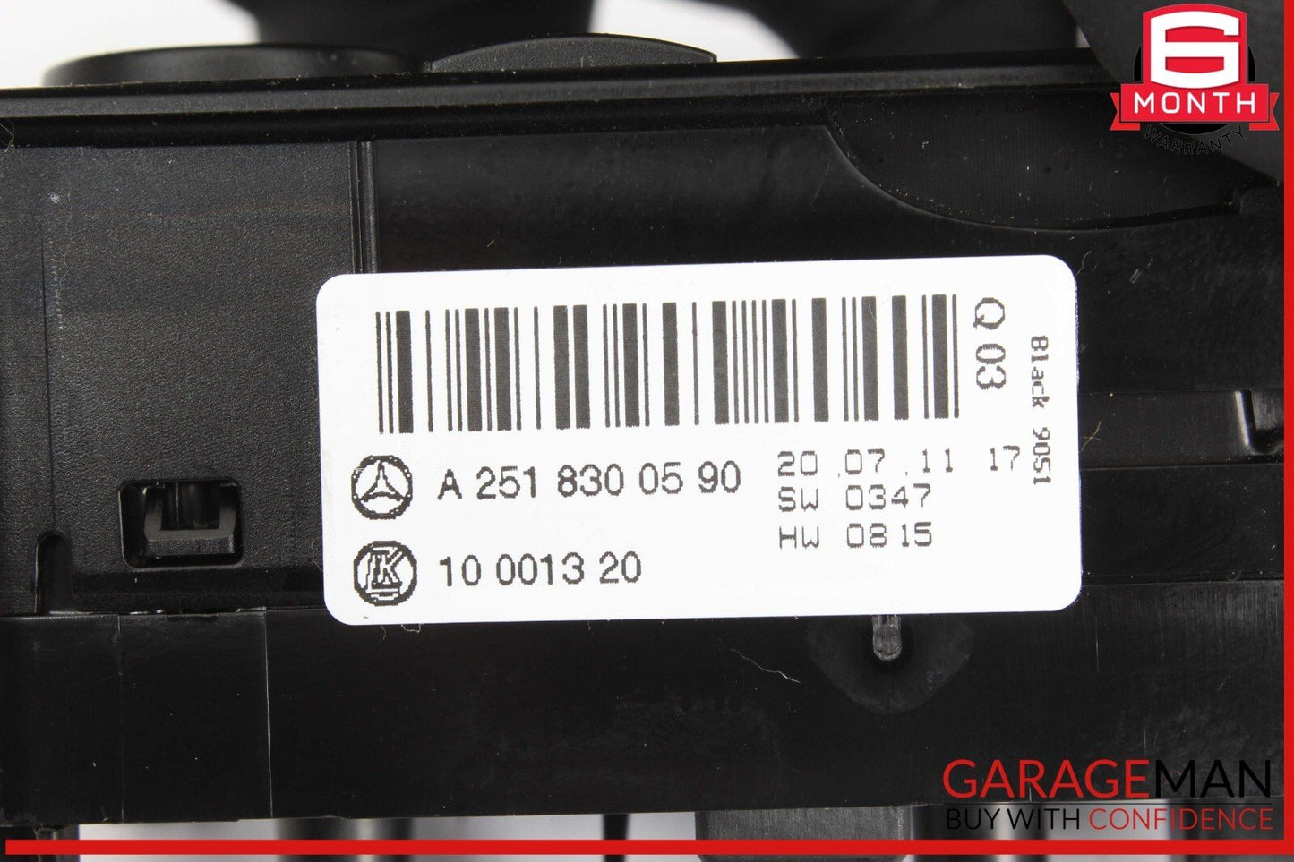 07-13 Mercedes X164 GL450 ML350 Driver Master Window Control Switch Black OEM
