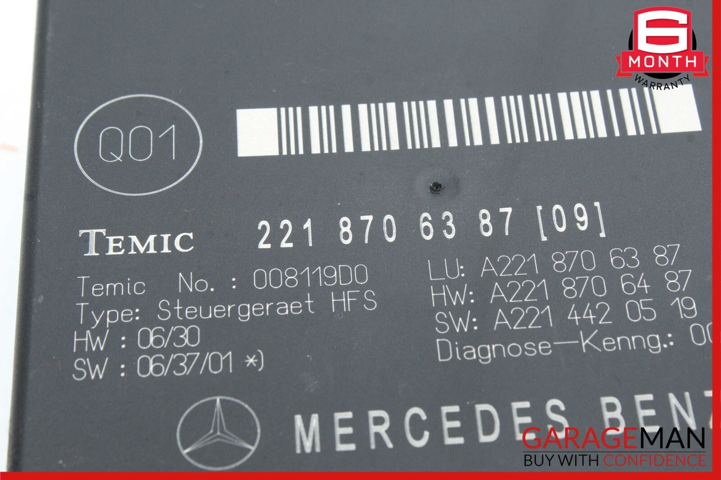 07-09 Mercedes CL550 S550 S63 AMG Trunk Release Remote Open Close Module
