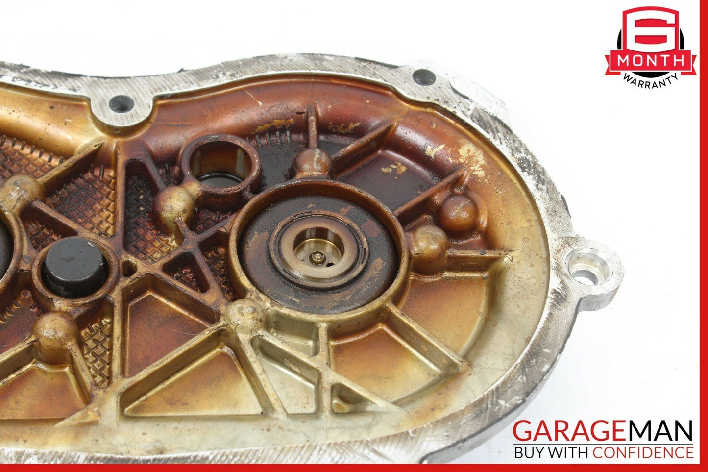 06-10 Mercedes W221 S550 Front Left Engine Timing Chain Cover Plate OEM