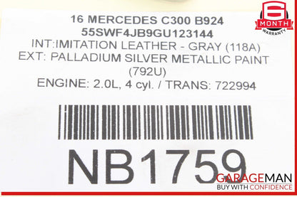 15-20 Mercedes W205 C300 C350e Front Right Side Brake Caliper