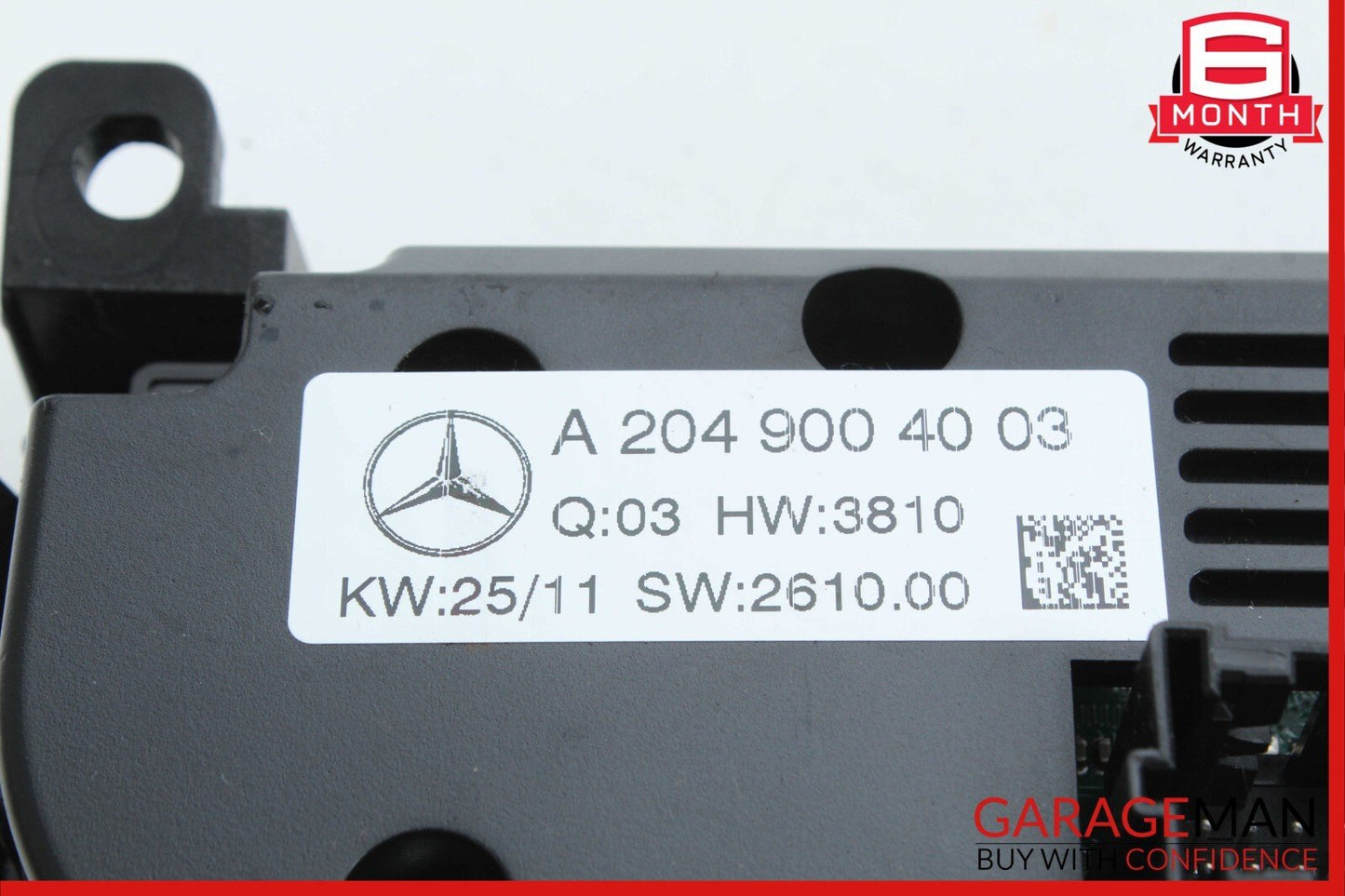12-14 Mercedes C250 C350 AC A/C Climate Temperature Heater Switch Control Panel