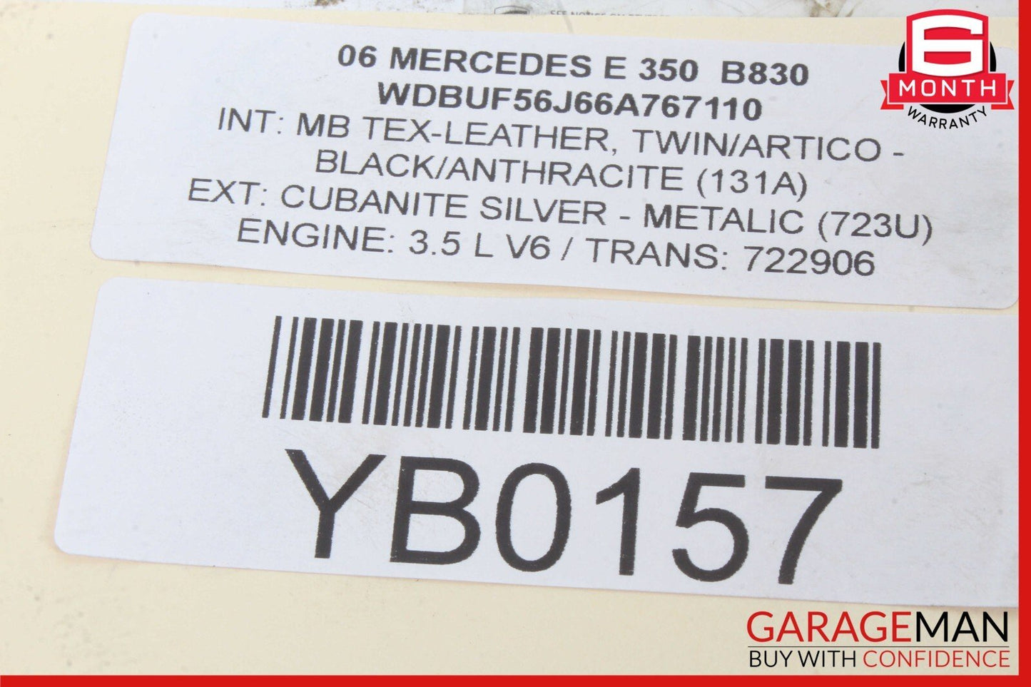 06-13 Mercedes W211 E350 Right Side Engine Motor Cylinder Head Valve Cover OEM