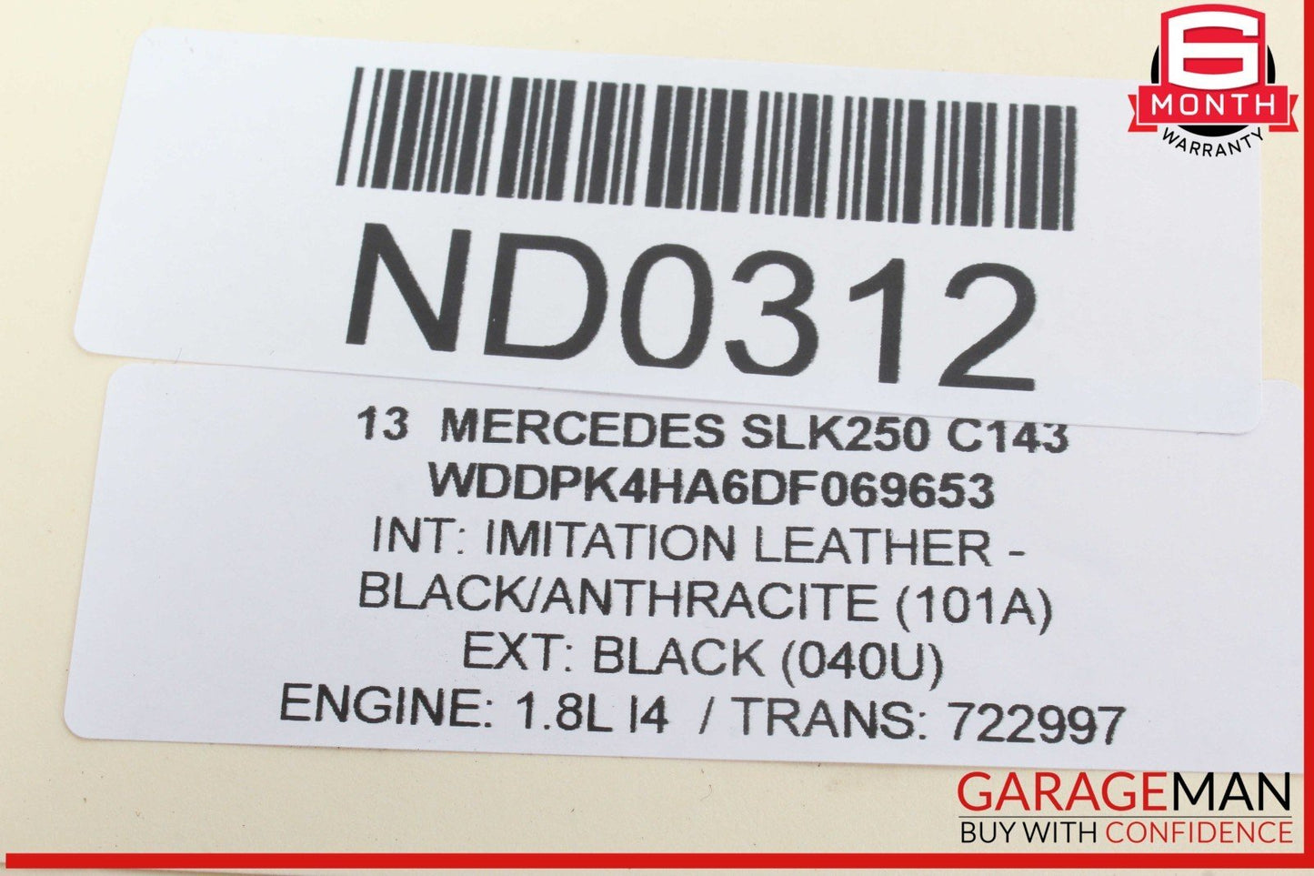 12-20 Mercedes R172 SLK250 Right Convertible Top Main Drive Lift Cylinder OEM
