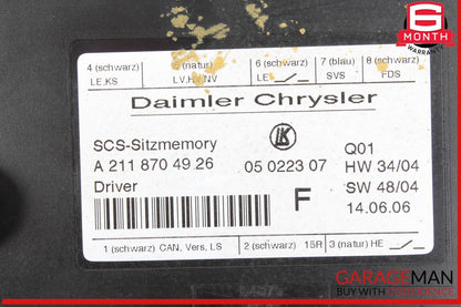 03-12 Mercedes W211 E63 AMG ML500 Front Left Side Seat Control Module OEM