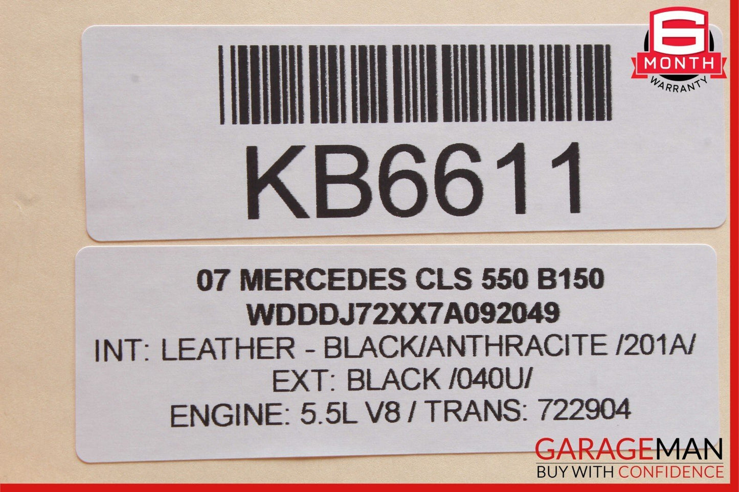 03-11 Mercedes W219 CLS550 Rear Right Door Keyless Go Control Module Unit OEM