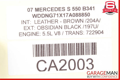 07-13 Mercedes W221 S550 CL550 Dashboard Dash Control Switch Panel OEM