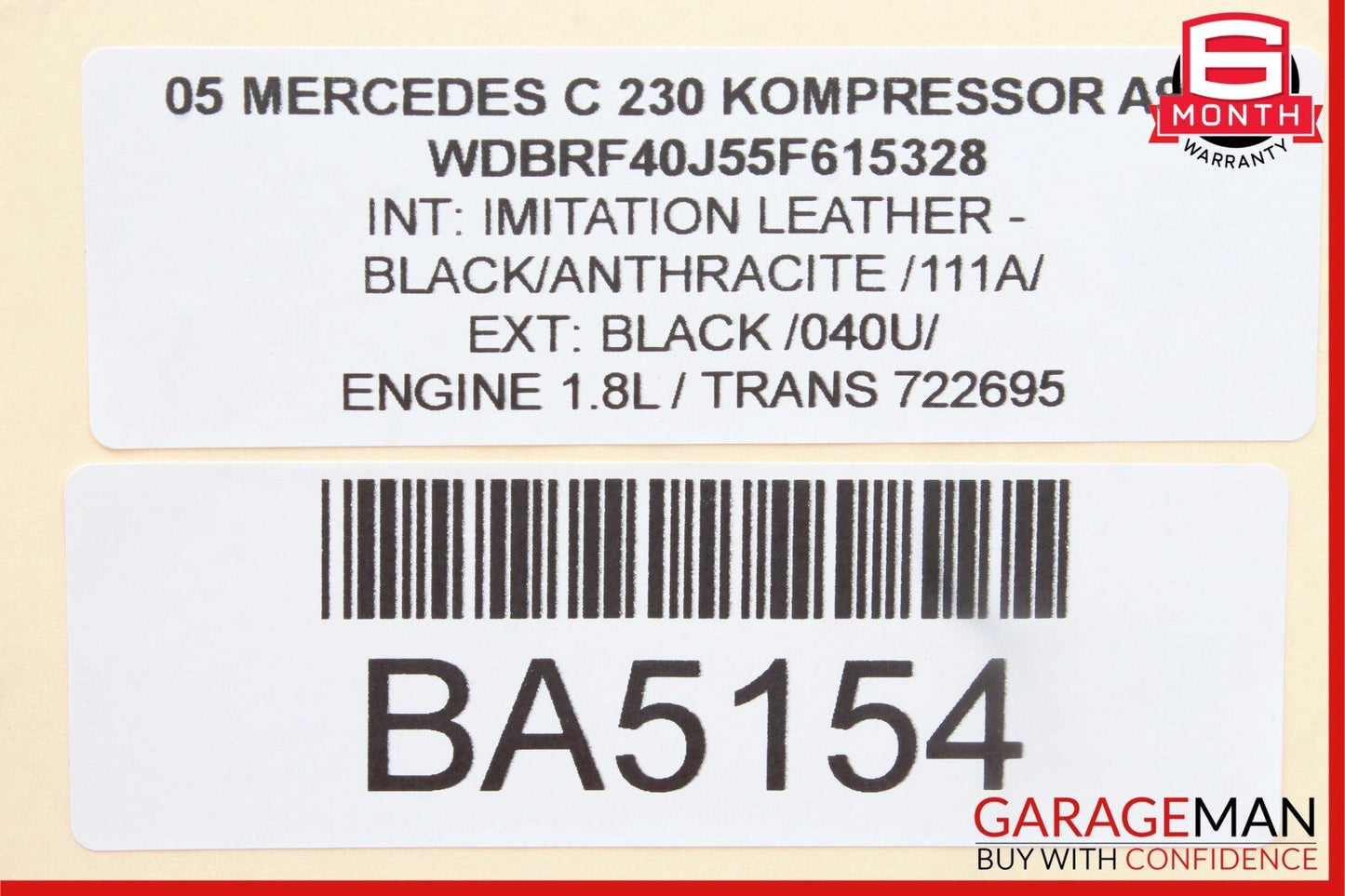 01-07 Mercedes W203 C55 AMG C230 Rear Right Side Door Control Module Unit OEM