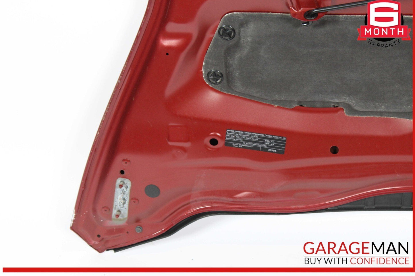 13-17 Nissan Leaf Front Hood Bonnet Panel Assembly Red OEM