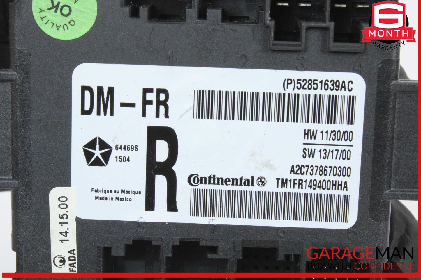 14-17 Maserati Quattroporte S Front Right Side Door Control Module Unit OEM