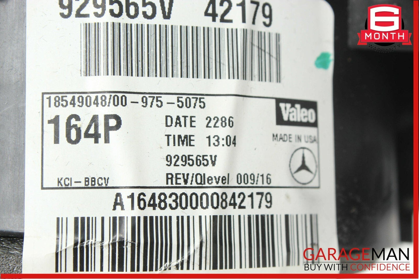 06-12 Mercedes X164 GL450 ML63 AMG Rear Climate AC A/C Heater Blower Motor OEM