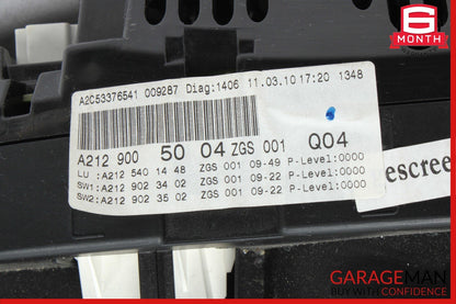 10-13 Mercedes W212 E350 E500 Instrument Cluster Speedometer 2129005004 OEM