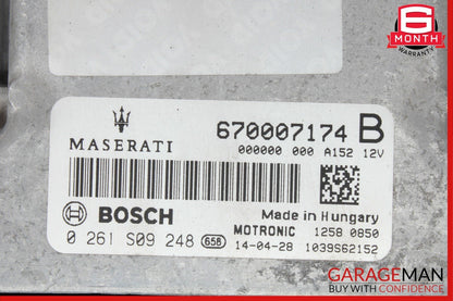 14-17 Maserati Ghibli ECU ECM Engine Computer Control Module Unit 670007174 OEM