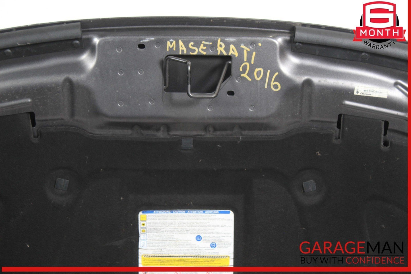 14-17 Maserati Ghibli Hood Bonnet Panel Assembly Black OEM