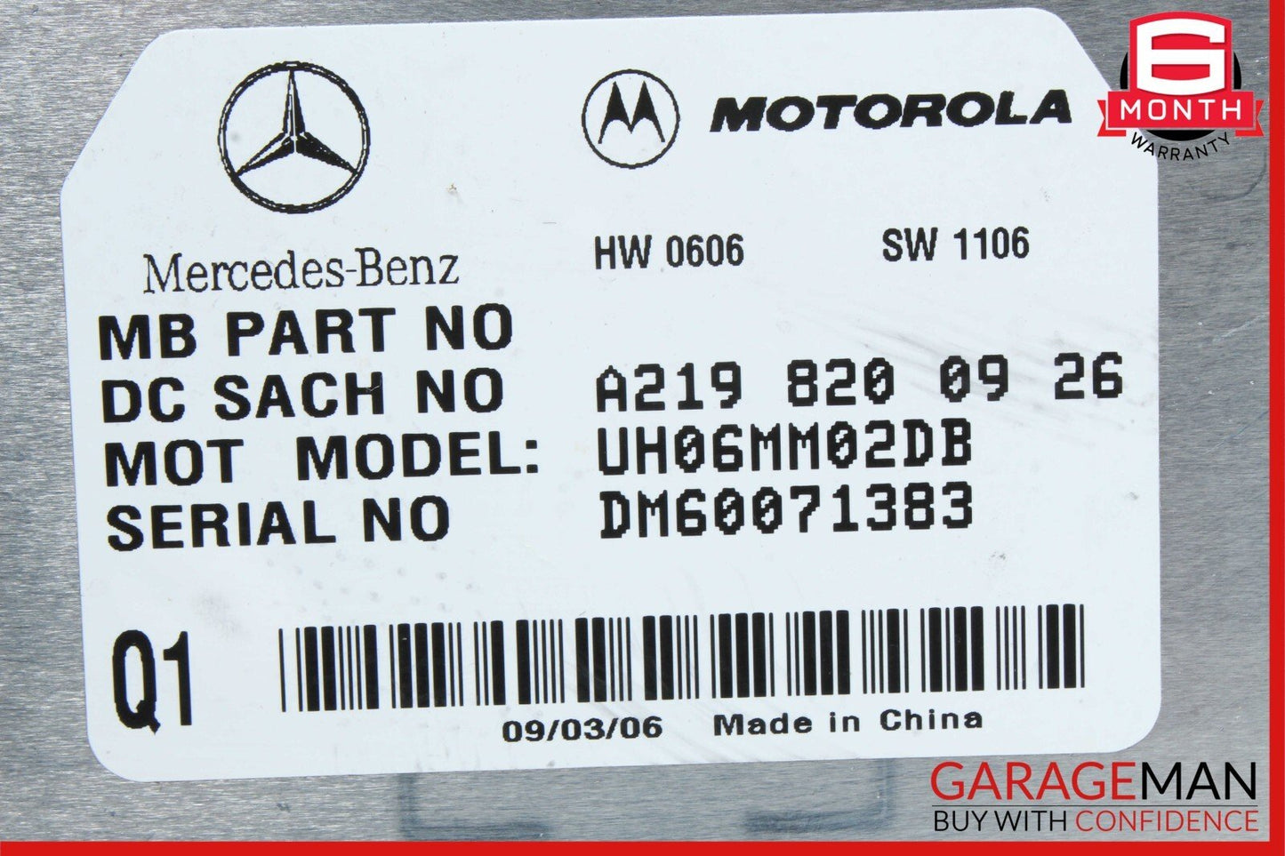 06-12 Mercedes SL550 GL350 E350 CLS550 Communication Control Module Unit