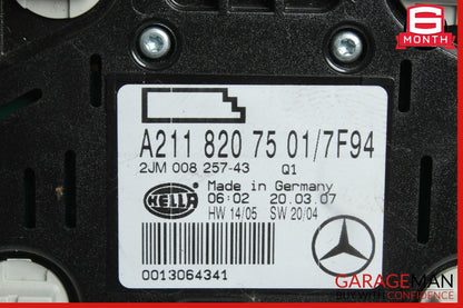 06-11 Mercedes W211 E350 CLS550 Rear Overhead Dome Light Gray 2118207501 OEM