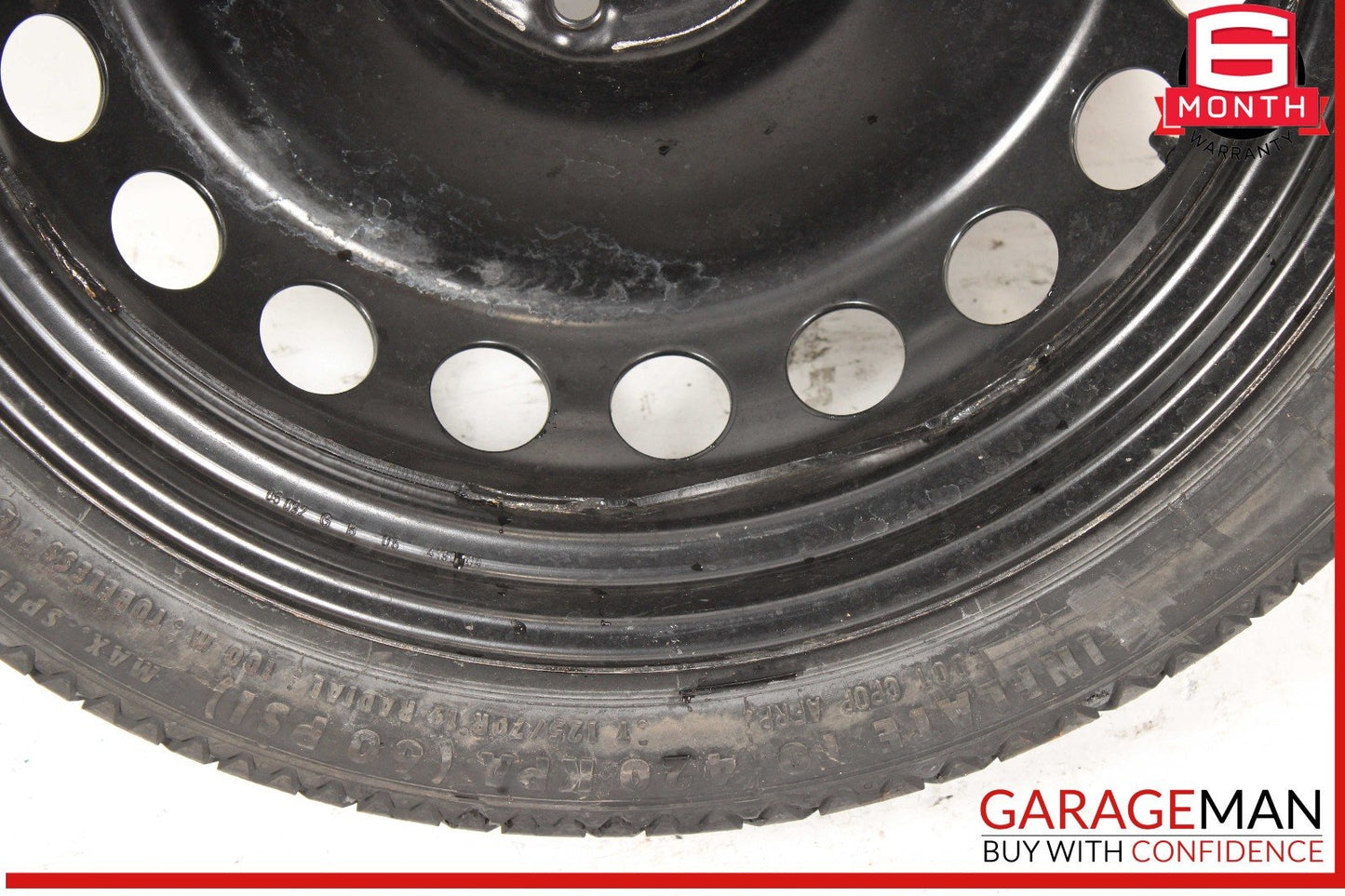 09-16 Audi S4 A4 B8 Spare Tire Wheel Rim T125/70 R19 OEM