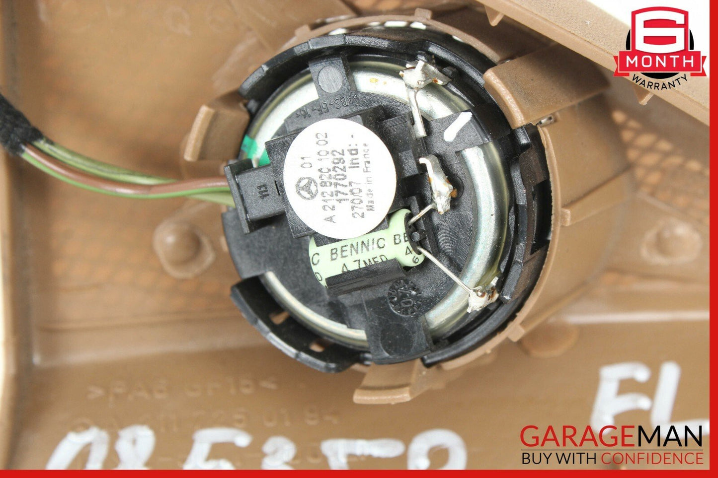 03-09 Mercedes W211 E350 Front Left Driver Side Tweeter Speaker Cover Brown OEM