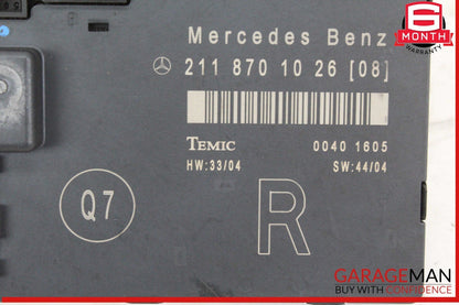 03-09 Mercedes W211 E550 E350 Front Right Passenger Side Door Control Module OEM