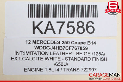 12-14 Mercedes W204 C250 Front Left Side Dash AC A/C Air Vent Trim Grill Cover
