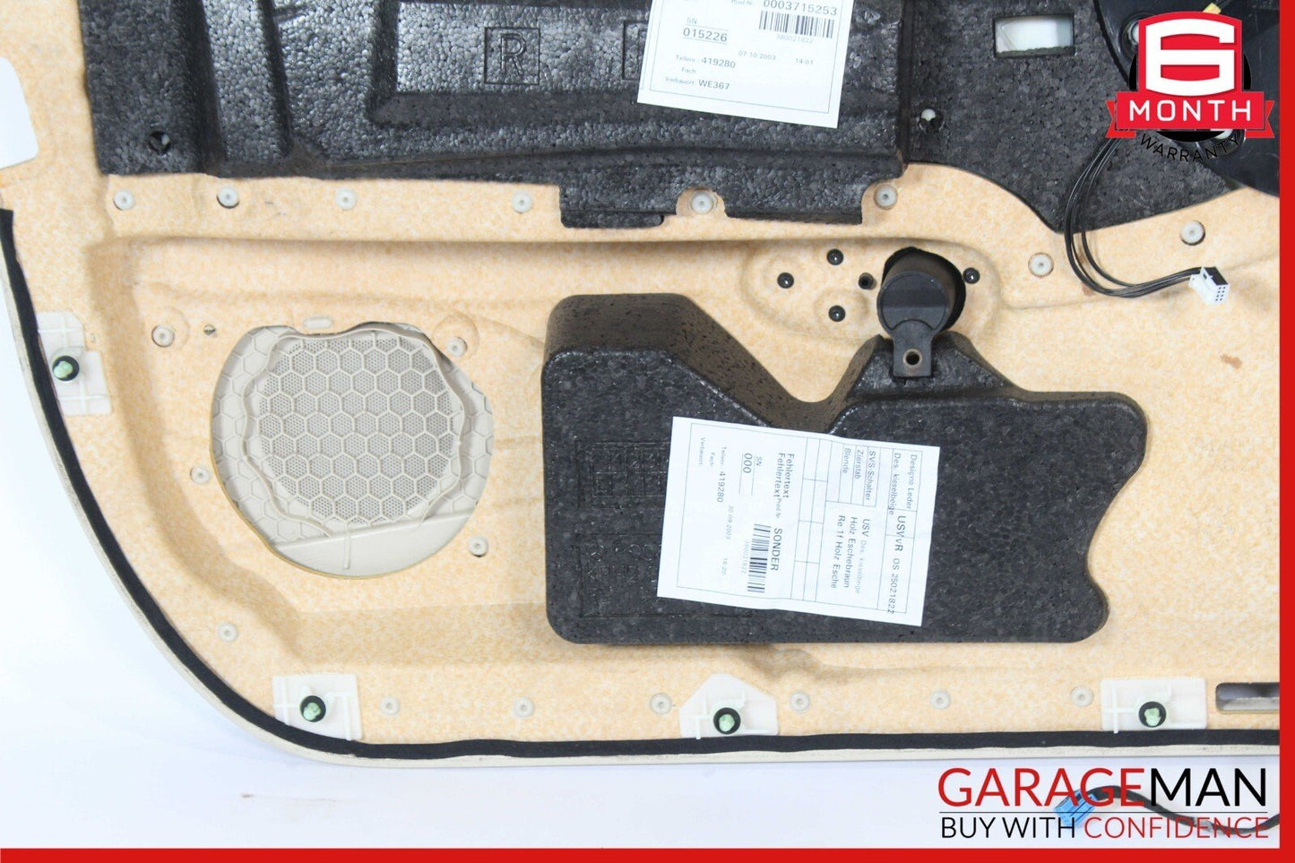 03-05 Mercede W209 CLK500 Convertible Door Panel Front Right Side Gray OEM