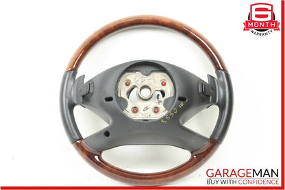 10-13 Mercedes W221 S400 S550 S600 S65 AMG 4 Spoke Steering Wheel Brown Wood OEM