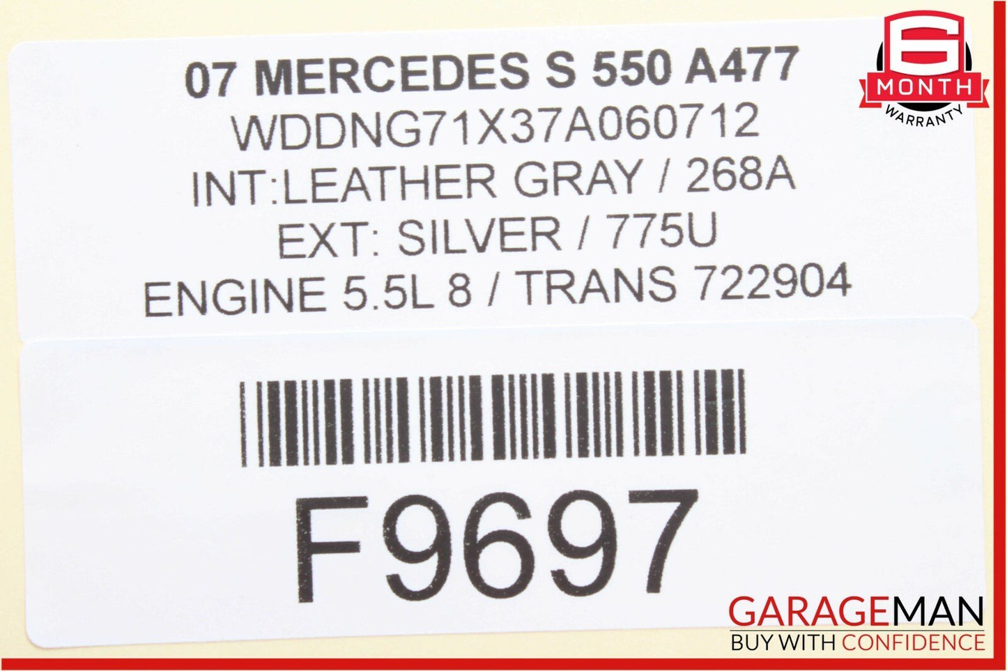 07-13 Mercedes W221 S550 S600 Air Suspension Supply Valve Block Control Module