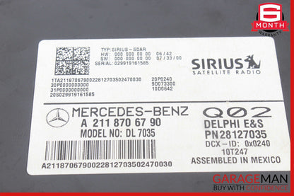 03-09 Mercedes GL450 E350 CLK350 CL600 Sirius Satellite Radio Receiver Module