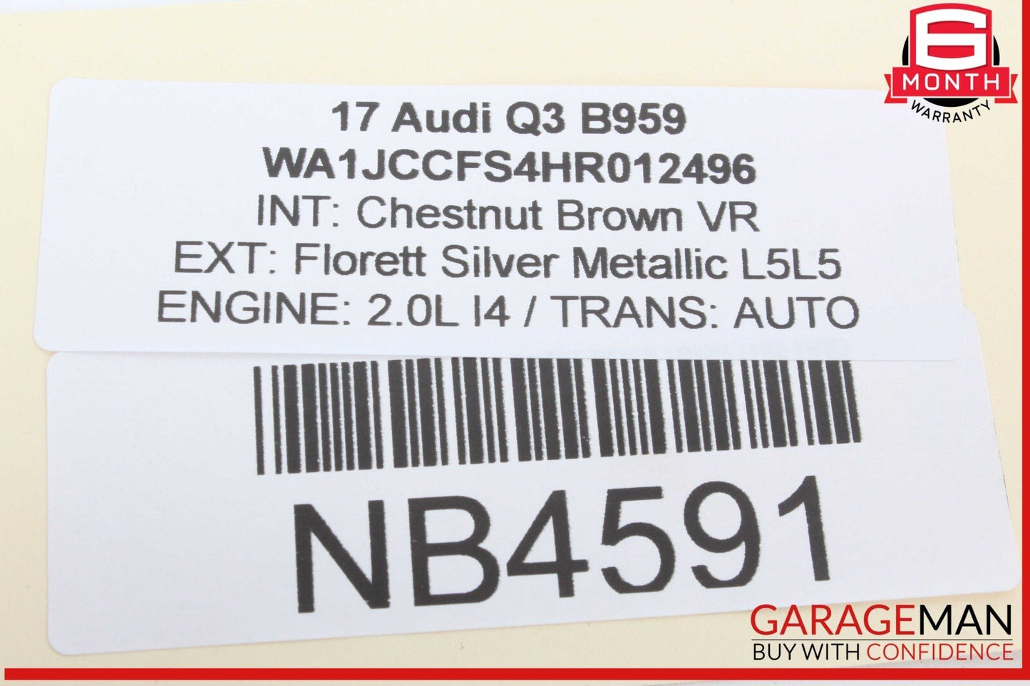 15-18 Audi Q3 Quattro Emergency Spare Wheel Jack Lift OEM