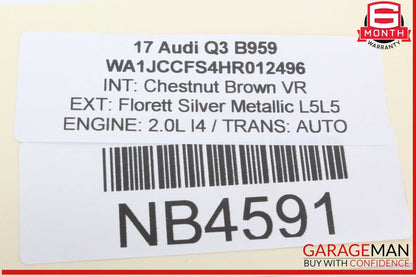 15-18 Audi Q3 Quattro Emergency Spare Wheel Jack Lift OEM