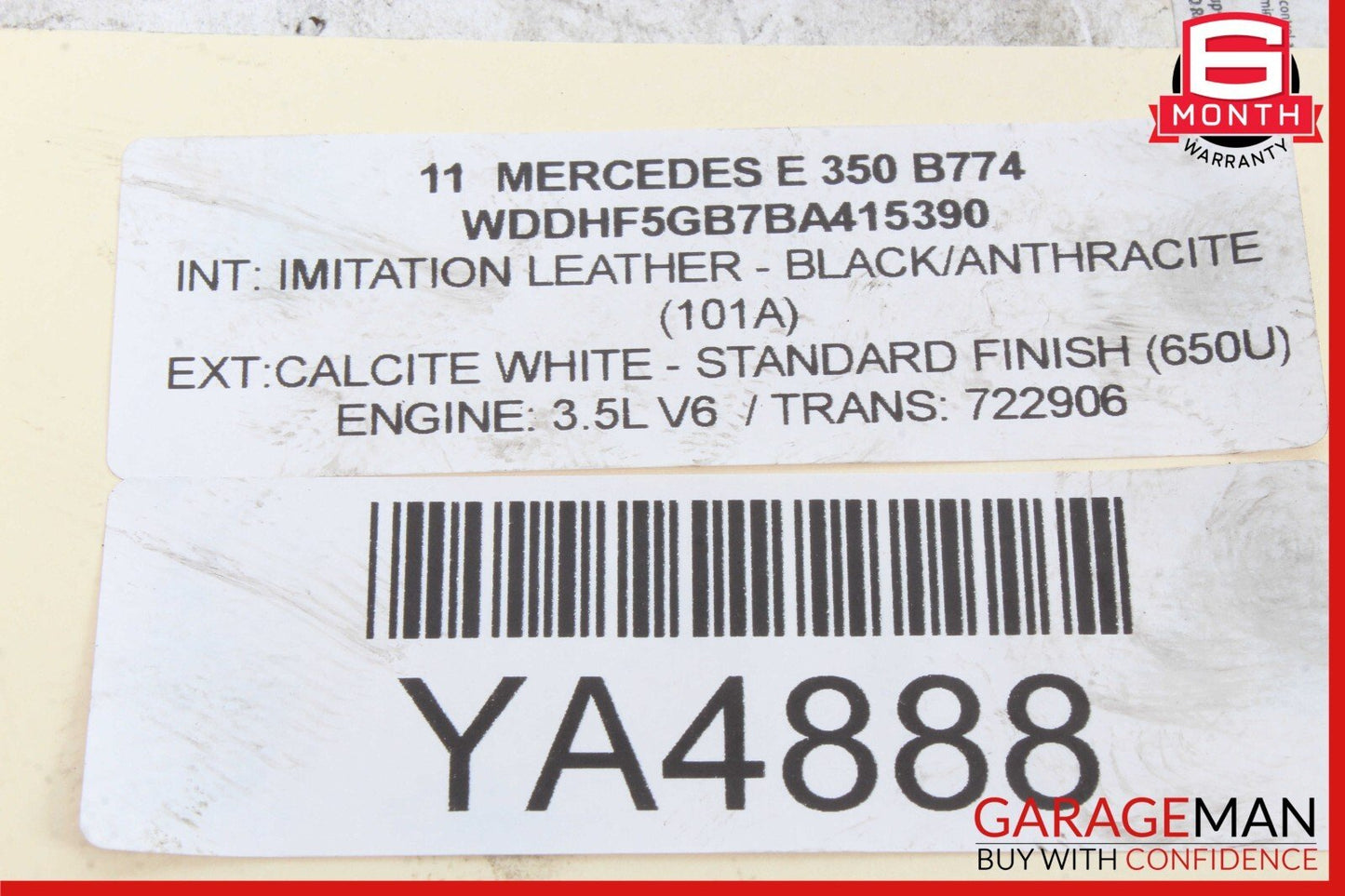 06-13 Mercedes W212 E350 Left Side Engine Motor Cylinder Head Valve Cover OEM