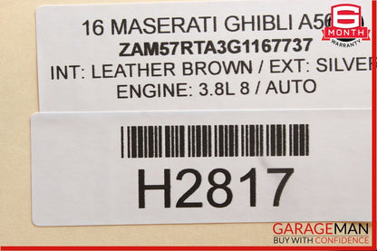 14-17 Maserati Ghibli S Rear Right & Left Suspension Coil Spring Absorber Set
