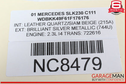 97-04 Mercedes R170 SLK230 SLK320 Front Left Side Seat Belt Seatbelt Black OEM