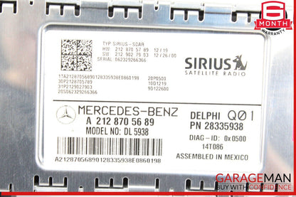 14-19 Mercedes W212 E350 Sirius Satellite Radio Receiver 2128705689 OEM