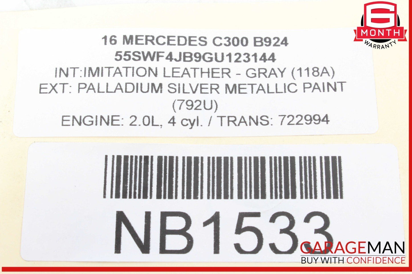 15-19 Mercedes W205 C300 C400 Media Center Dashboard Hazard Control Switch OEM